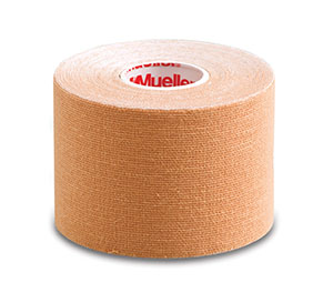 Mueller Kinesiology Tape, Continuous Roll, 2" x 16.4ft, Beige, Latex free, 6 rolls