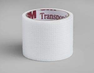 3M™ Transpore™ White Dressing Tape, Single-Patient Roll, 1" x 1½ yds