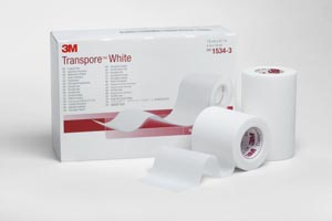 3M™ Transpore™ White Dressing Tape, 3" x 10 yds