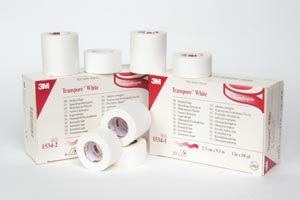 3M™ Transpore™ White Dressing Tape, ½" x 10 yds