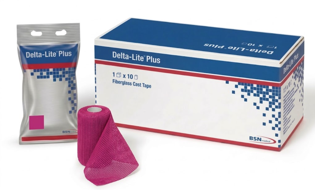 BSN Medical Delta-Lite Plus Fiberglass Cast Tape, 2" x 4 yds, Pink, 10 rl/bx