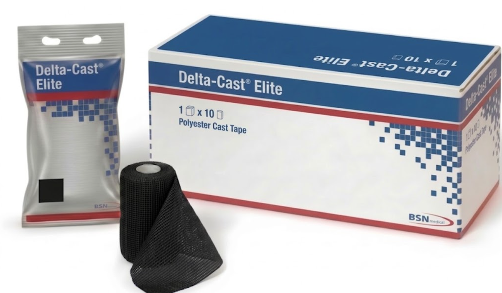 BSN Medical Delta-Cast Elite Polyester Cast Tape, 2" x 4 yds, Black, 10 rl/bx