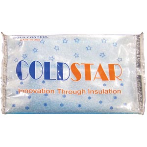 Coldstar Hot/Cold Cryotherapy Gel Pack, Standard, Insulated One Side, 6" x 9", 24pk