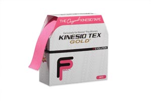 Kinesio Tex Gold FP Tape, 2" x 34 yds, Red, Bulk, 1 rl