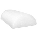 Fabrication CanDo 4 inch x 12 inch PE Half-Round Foam Roller, White