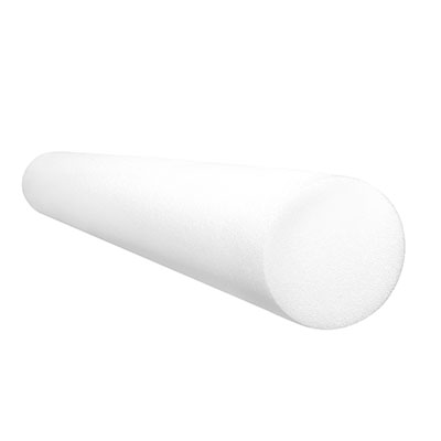 Fabrication CanDo 4 inch x 36 inch PE Round Foam Roller, White