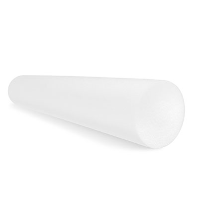 Fabrication CanDo 6 inch x 36 inch PE Round Foam Roller, White