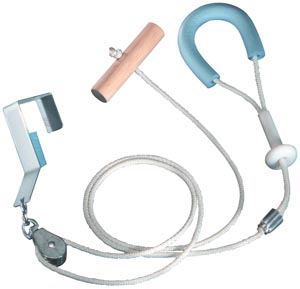 Therapeutic Pul-Ez™ Pull-Easy Shoulder Pulley with Grip-Free Hold & Metal Door Bracket (023022)