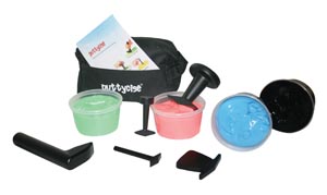 Fabrication Puttycise® Theraputty Set, Hard, 5 Tools, (4) 1 lb Theraputty (R, G, B, Blk)