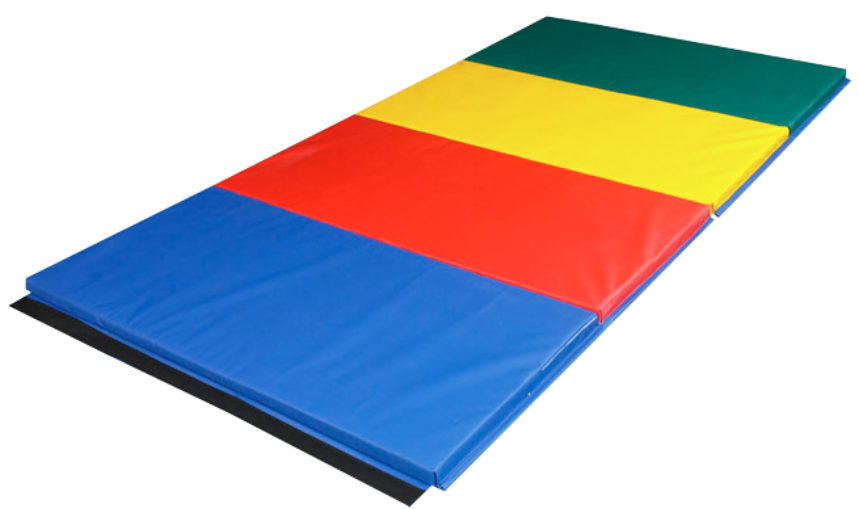 Fabrication MatCanDo Accordion Mat, 1-3/8" PE Foam w/Cover, 4' x 10', Rainbow Colors
