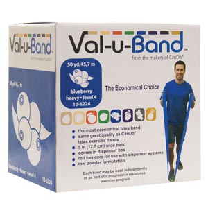 Fabrication Cando® Val-U Band™ Exercise Bands, Blueberry, 50 yds