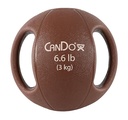 Fabrication CanDo 6.6 lb Molded Dual Handle Medicine Ball, Tan