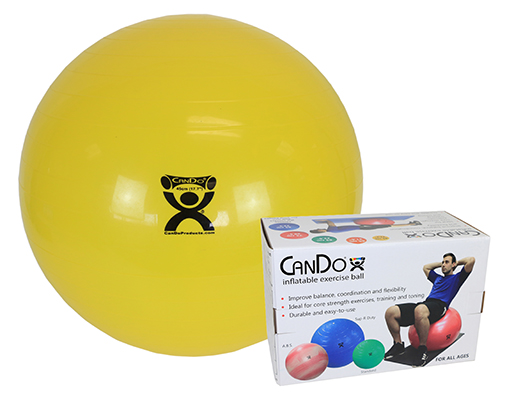 Fabrication CanDo 18 inch PVC Standard Inflatable Exercise Ball w/ Retail Box, Yellow