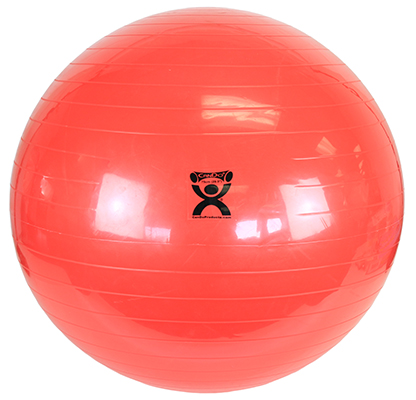 Fabrication CanDo 30 inch PVC Standard Inflatable Exercise Ball, Red