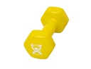 Fabrication CanDo 9 lb Vinyl Coated Cast Iron Dumbbell, Yellow