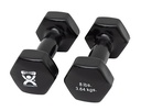 Fabrication CanDo 8 lb Vinyl Coated Cast Iron Dumbbell, Black, 2/Pack