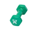Fabrication CanDo 3 lb Vinyl Coated Cast Iron Dumbbell, Green
