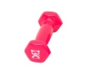 Fabrication CanDo 1 lb Vinyl Coated Cast Iron Dumbbell, Pink