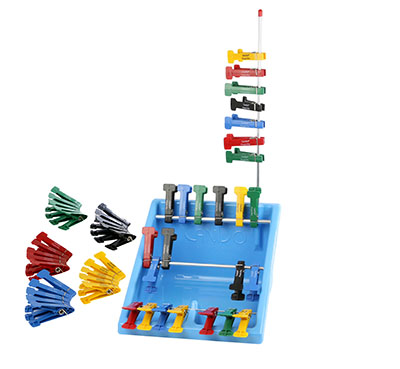 Fabrication CanDo Graded Pinch Finger Exerciser Complete Set, Assorted Color