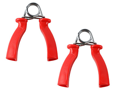 Fabrication CanDo Fixed Medium Resistance Hand Grip, Red, 2/Pack
