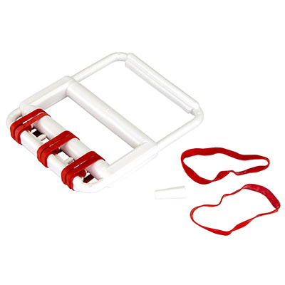 Fabrication CanDo Rubber-Band Hand Exerciser w/ Red Bands
