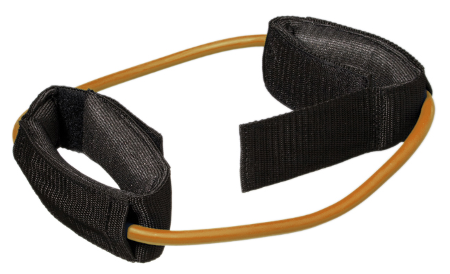 Fabrication CanDo 35 inch Low Powder XXX-Heavy Exercise Tubing w/ Cuff Exerciser, Gold