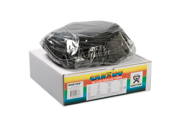Fabrication CanDo 100 ft Latex Free X-Heavy Exercise Tubing Roll w/ Dispenser Box, Black