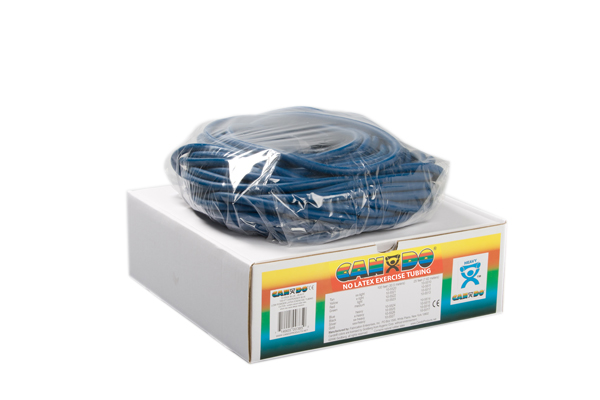 Fabrication CanDo 100 ft Latex Free Heavy Exercise Tubing Roll w/ Dispenser Box, Blue