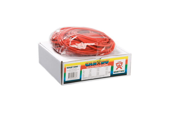 Fabrication CanDo 100 ft Latex Free Light Exercise Tubing Roll w/ Dispenser Box, Red