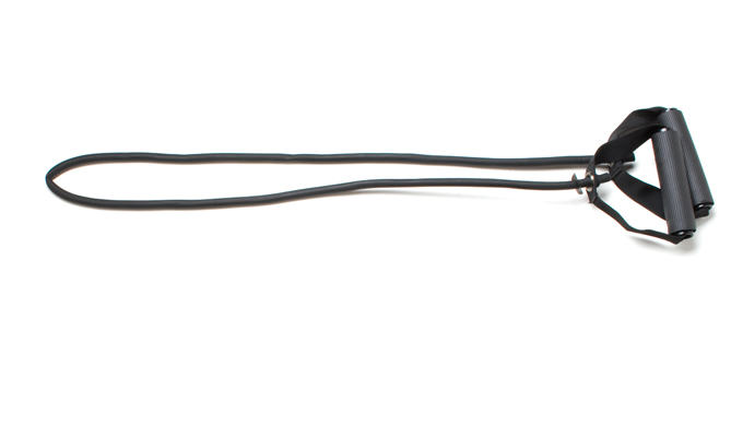 Fabrication CanDo 48 inch Low Powder X-Heavy Exercise Tubing w/ Handles, Black