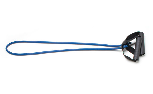 Fabrication CanDo 48 inch Low Powder Heavy Exercise Tubing w/ Handles, Blue