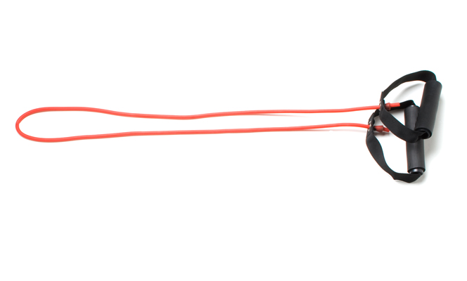 Fabrication CanDo 48 inch Low Powder Light Exercise Tubing w/ Handles, Red