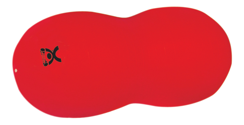 Fabrication CanDo 28 inch x 47 inch Inflatable Exercise Saddle Roll, Red
