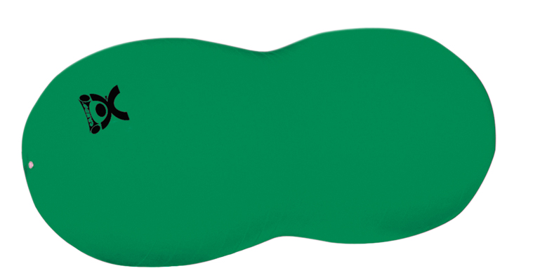Fabrication CanDo 24 inch x 43 inch Inflatable Exercise Saddle Roll, Green