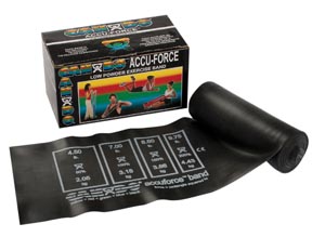 Fabrication Cando® Accuforce™ Band, Black, 6 yd Dispenser, Low-Powder