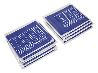 Fabrication CanDo Accuforce 4 ft Low Powder Heavy Exercise Band, Blue, 40/Box