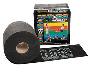 Fabrication Cando® Accuforce™ Band, Black, X-Heavy, 50 yd Dispenser, Low-Powder
