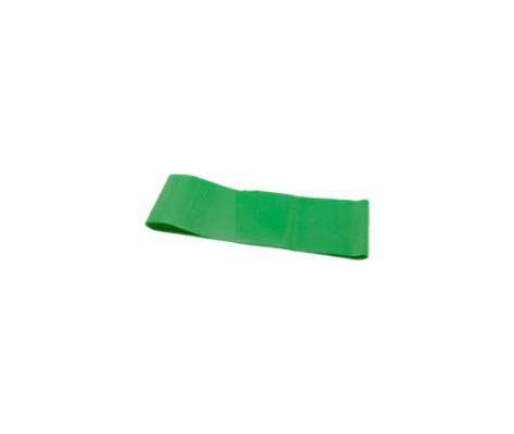 Fabrication CanDo 10 inch Latex Medium Band Exercise Loop, Green, 10/Pack