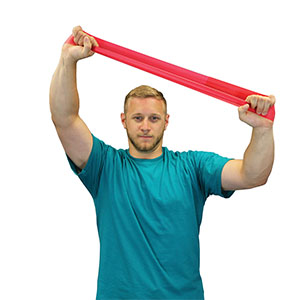 Fabrication Cando® Accuforce™ Band Loop, 10", Red, Light, Latex