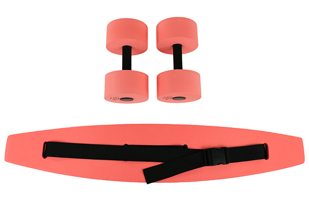 Fabrication Aquatic Therapy Standard Exercise Kit: Jogger Belt & Hand Bar, Large, Red
