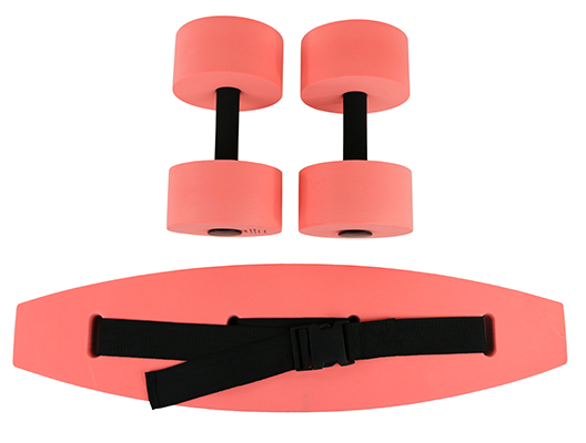 Fabrication Aquatic Therapy Standard Exercise Kit: Jogger Belt & Hand Bar, Medium, Red