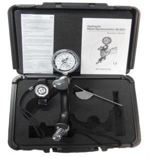 B&L Engineering®3-Piece Hand Eval Kit: (1) BL5001 Dynam, (1) PG-10 Pinch Ga, 5½" SS Finger Gnmtr