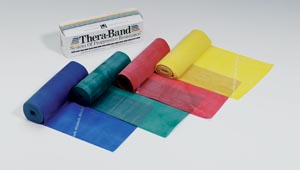 Hygenic/Thera-Band Professional Resistance Band, Tan/ X-Thin, 6 Yd Dispenser Box, 24