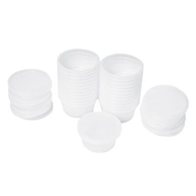 Fabrication CanDo TheraPutty Plastic Containers & Lids for 2 oz & 3 oz Exercise Putty, 25/Pack