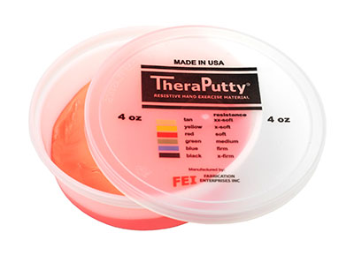 Fabrication CanDo TheraPutty 4 oz Soft Standard Hand Exercise Material, Red