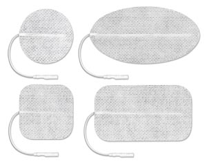 Axelgaard Valutrode® Cloth Electrodes, White Fabric Top, 1½" x 2½" Oval, 4/pk