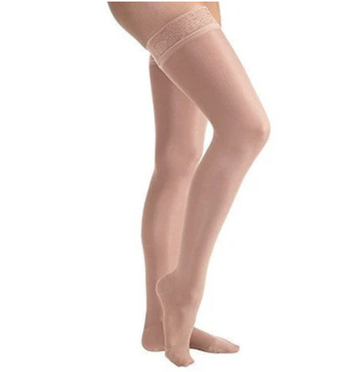 BSN Medical/Jobst Ultrasheer Women's Knee High w/Lace Top, 15-20 mmHg, Honey, XL
