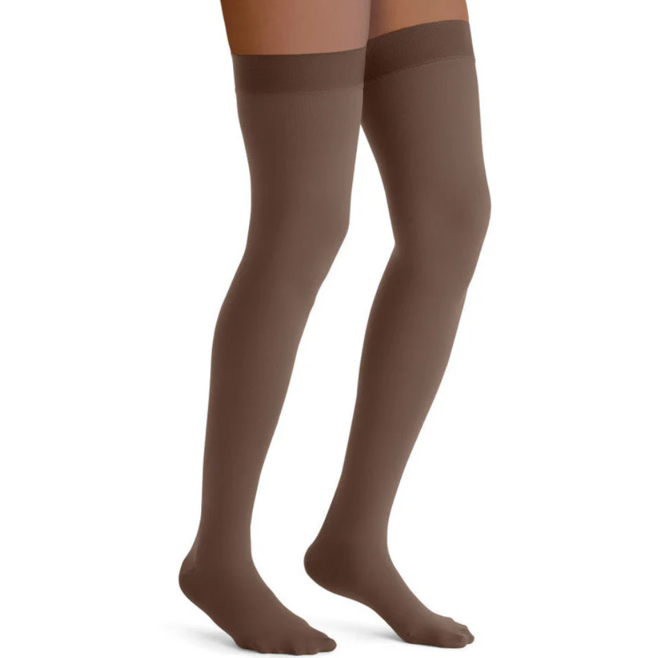 BSN Medical/Jobst Opaque Women's Thigh High w/Dot Band, 15-20 mmHg, Espresso, Med