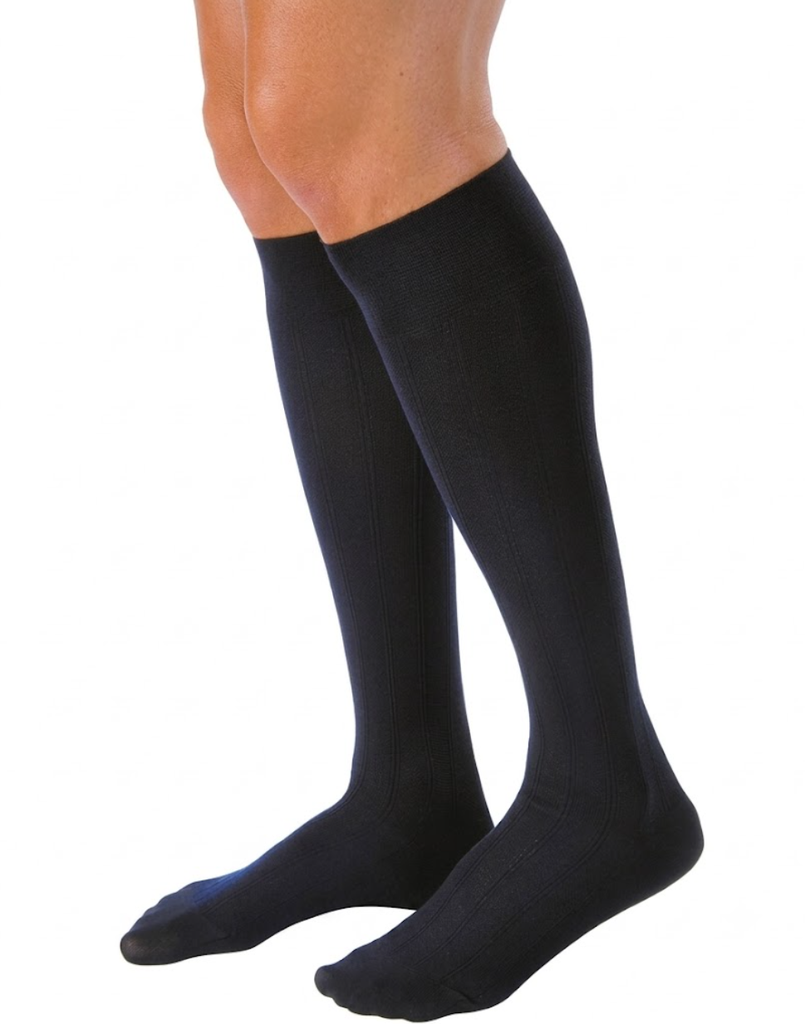 BSN Medical/Jobst For Men Casual Socks, Knee High, 20-30mmHG, Navy, Medium