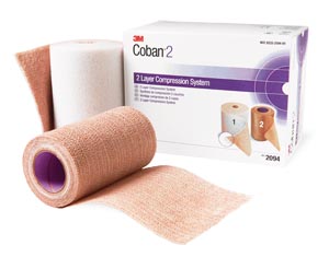 3M™Coban™Compression System:Roll 1 Comfort Layer 4&quot; x 2.9 yds, 2 Compression Layer 4&quot; x 5.1 yds